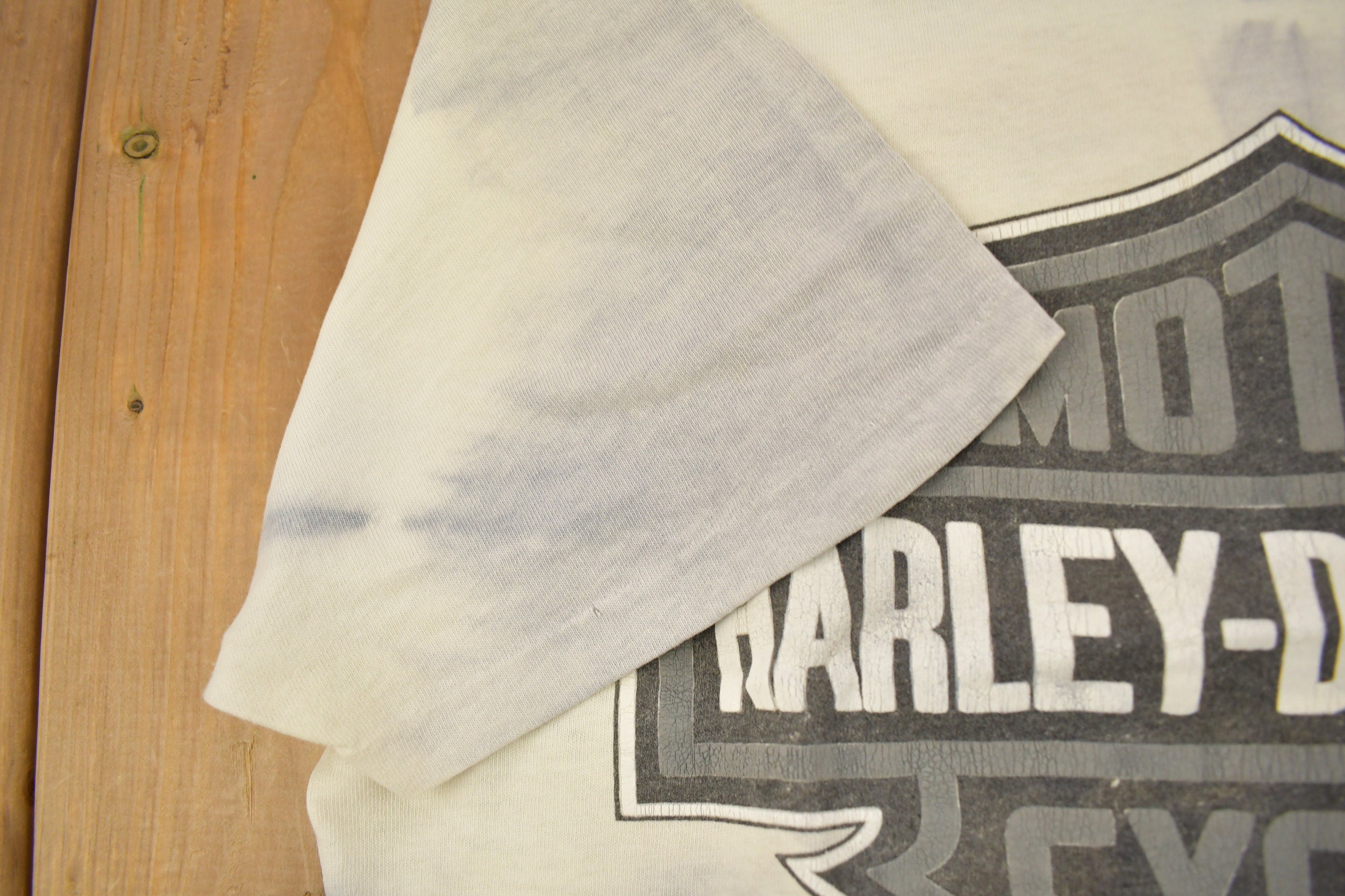 Vintage 1980s Barne's Harley Davidson Of Tampa Florida tie Dye T-Shirt