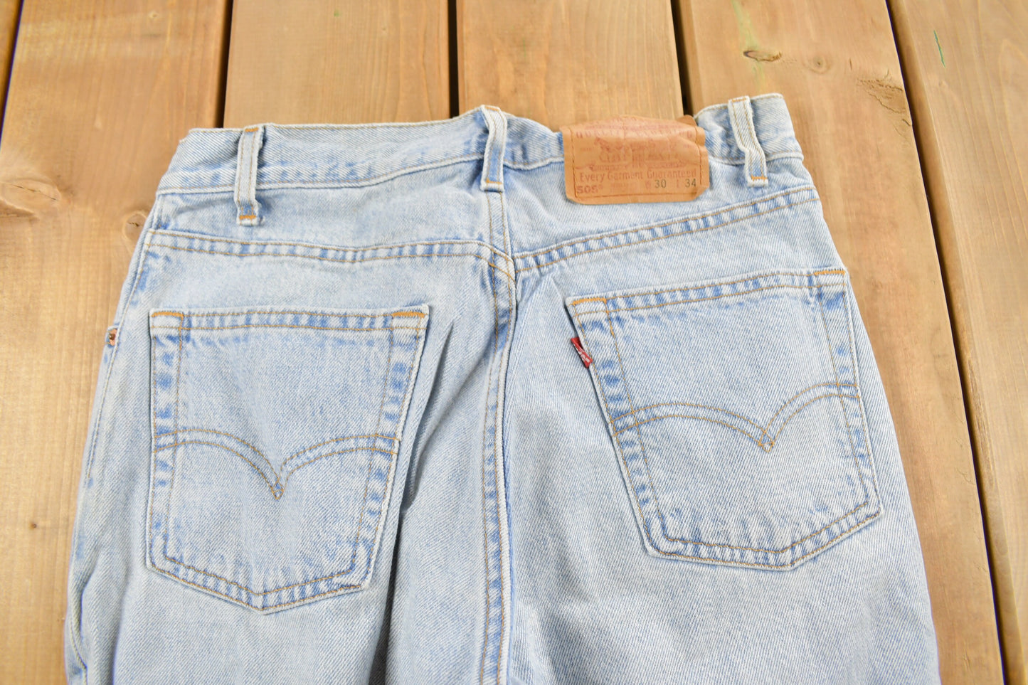 Vintage 1990s Levi's 505 Light Wash Denim Jeans Size 30 x 31 / Vintage Denim / Straight Leg / Vintage Denim / Made In USA / Vintage Levi's