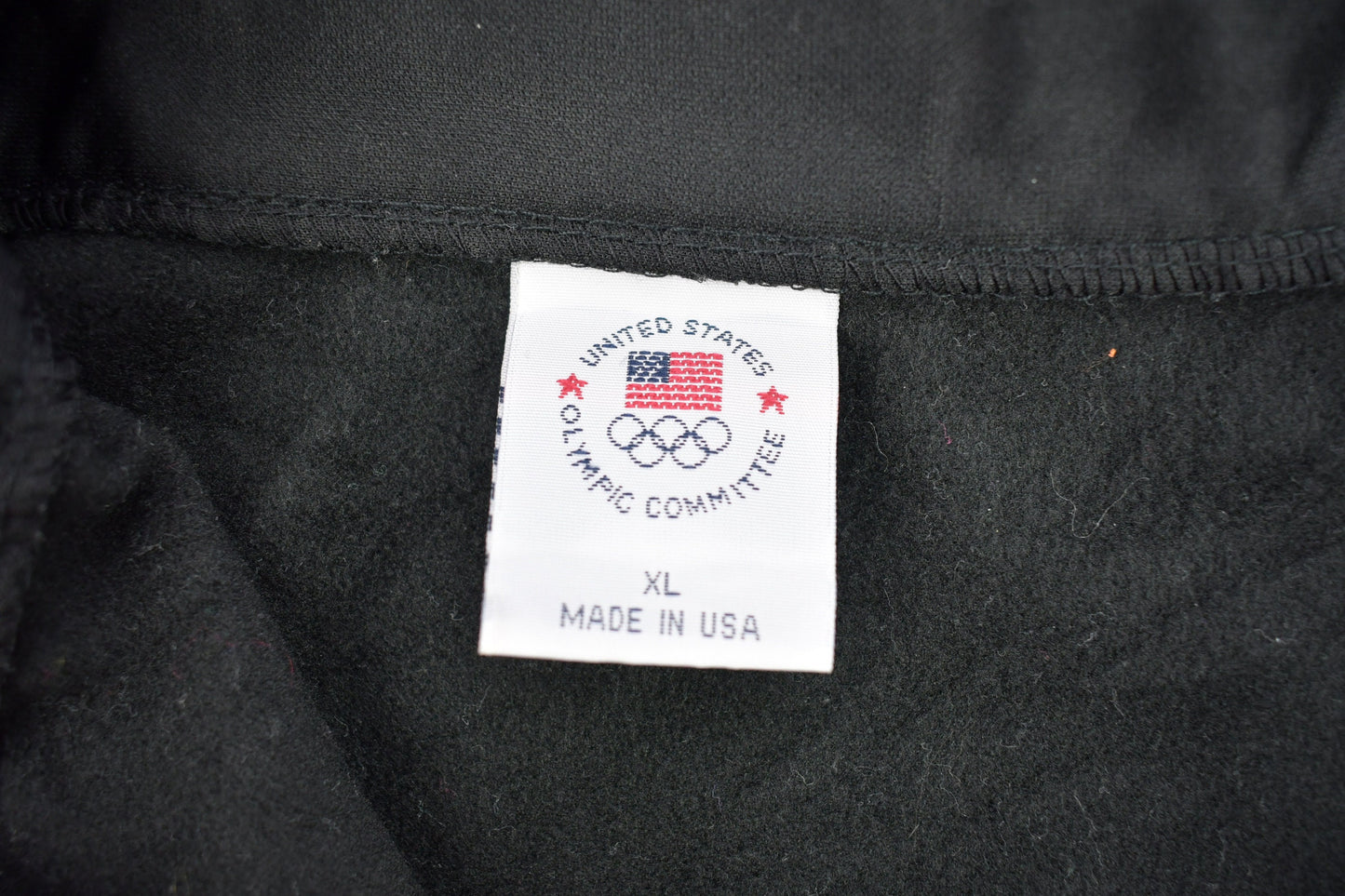 Vintage 1990s USA Olympics Fleece Zip-Up Jacket / 90s USA Sweatshirt / Made In USA / Essential / Streetwear / 90s