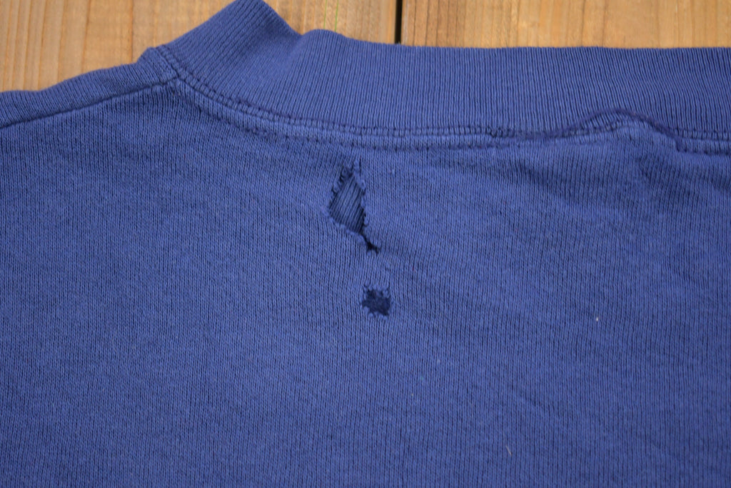 Vintage 1990s Columbus Blue Jackets NHL Distressed Crewneck Sweater