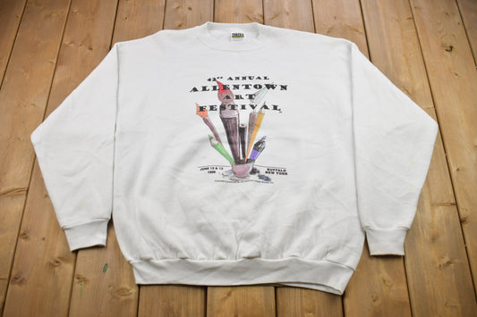 Vintage 1999 Allentown Art Festival Graphic Crewneck Sweatshirt / 90s Crewneck / Souvenir Sweater / Streetwear