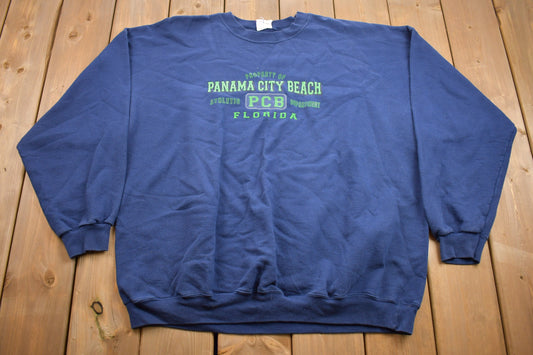 Vintage 1990s Panama City Beach Florida Crewneck Sweatshirt / 90s Crewneck / Souvenir Sweater / Streetwear / Travel And Vacation