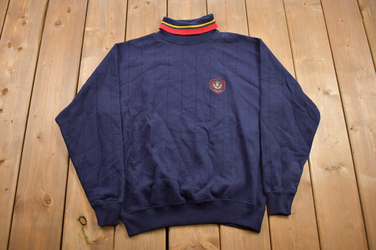 Vintage 1990s Embroidered Knitted Gap Turtleneck Sweater / Vintage 90s Turtleneck / Sweatshirt / "Universal International Spirit"