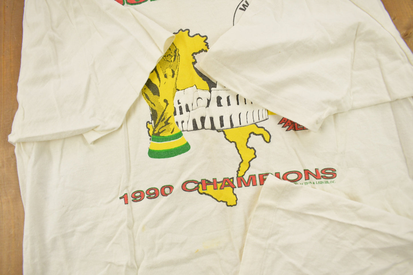 Vintage 1990 Germany FIFA World Cup Champions T-Shirt / German Flag / Single Stitch / Soccer World Cup Shirt / Made In USA