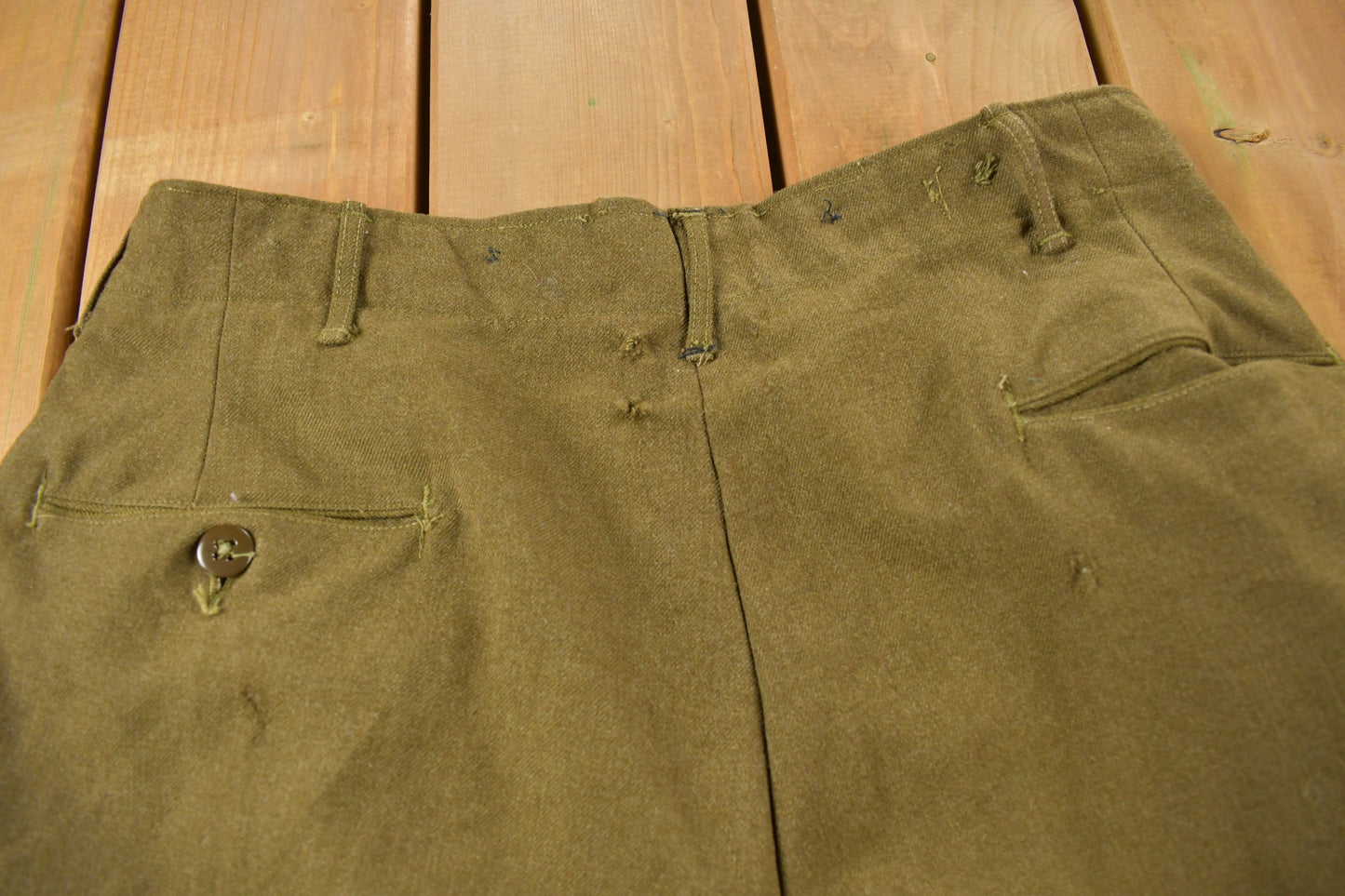 Vintage 1980s British Military Green Army Pants Size 32 x 27 / Army Pants / Military Pant's / Vintage Cargos / Green Pants