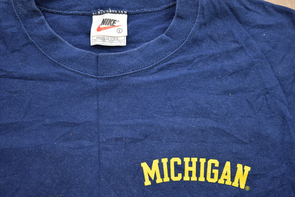 Vintage 1990s Nike Michigan University Wolverines Collegiate Tank Top Shirt