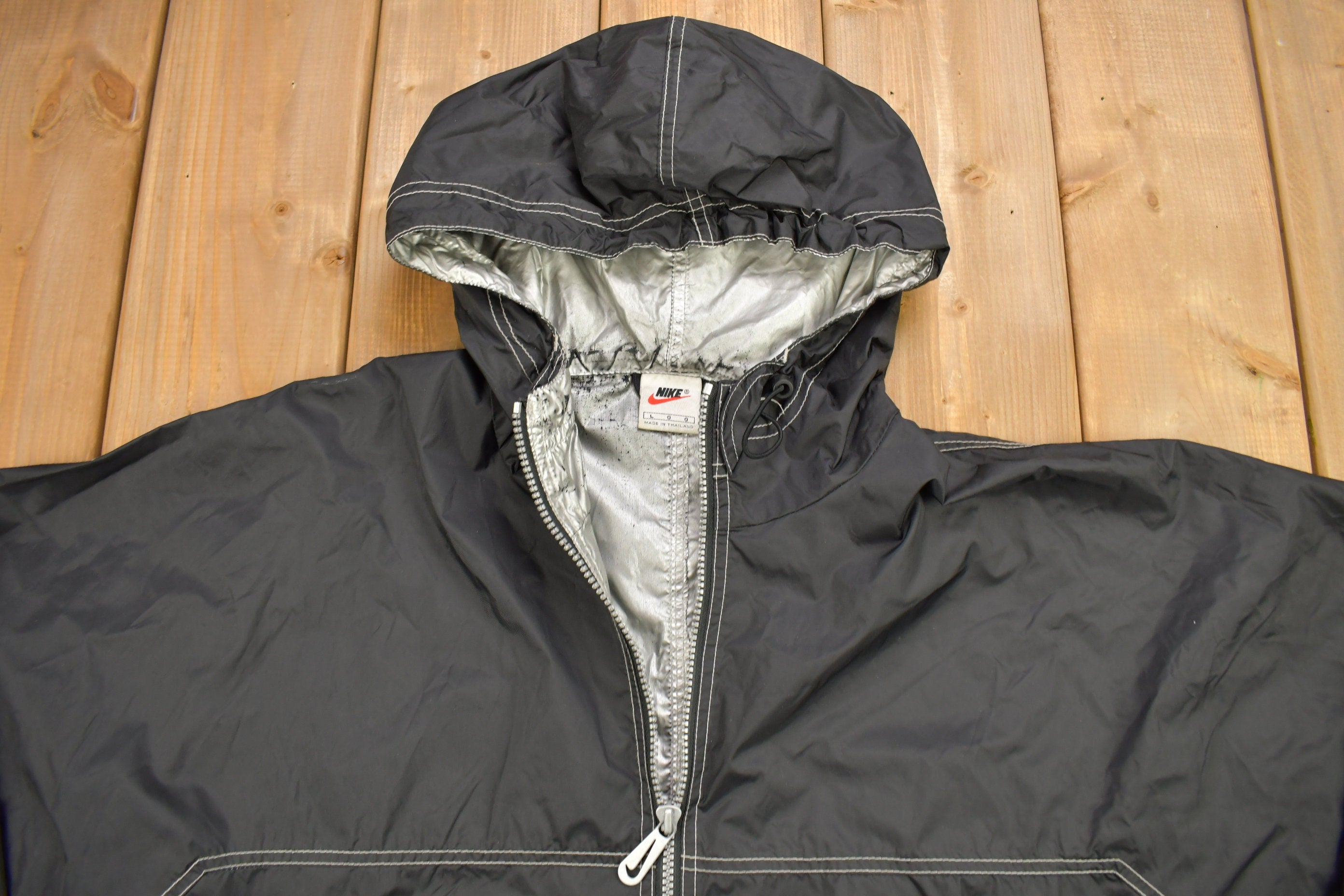 Vintage 1990s Nike Mini Swoosh Half Zip Windbreaker Jacket