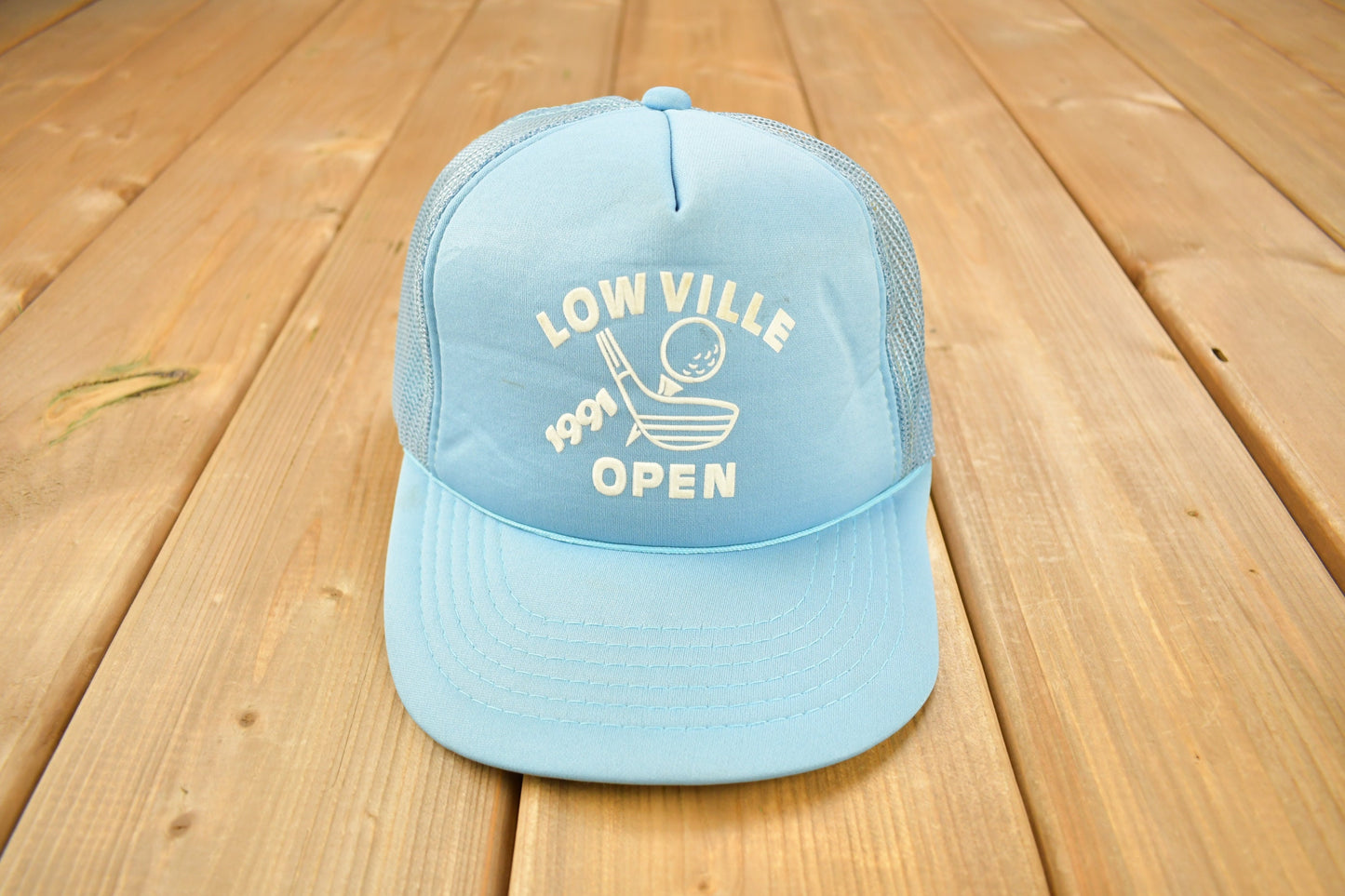 Vintage 1991 Lowville Open Golfing Trucker Hat / OSFA / 90s Mesh Trucker Hat / Vintage Snap Back / Souvenir Cap / Summer Hat