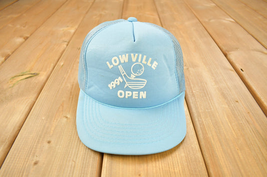 Vintage 1991 Lowville Open Golfing Trucker Hat / OSFA / 90s Mesh Trucker Hat / Vintage Snap Back / Souvenir Cap / Summer Hat