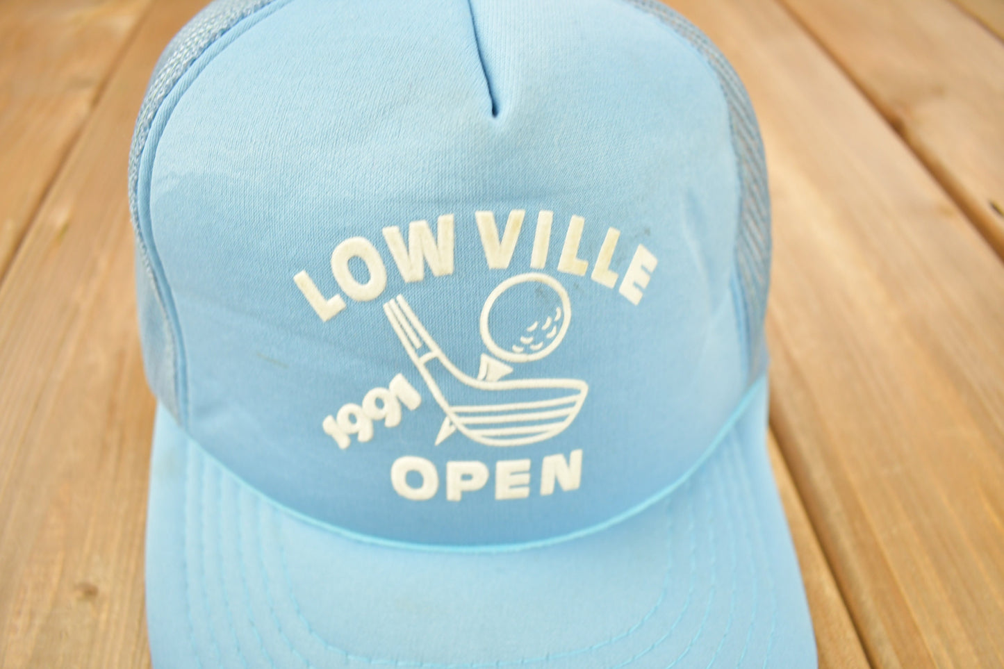 Vintage 1991 Lowville Open Golfing Trucker Hat / OSFA / 90s Mesh Trucker Hat / Vintage Snap Back / Souvenir Cap / Summer Hat