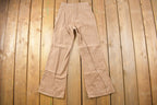 Vintage 1970s Beige Flared Trousers Size 24 x 28