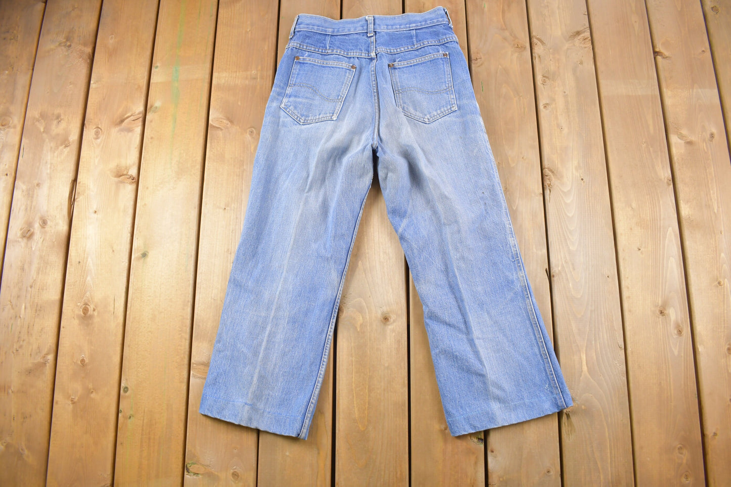 Vintage 1990s Denim Capri Flared Jeans Size 26 x 23 / American Vintage / Streetwear / Vintage Pants