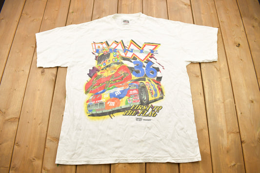 Vintage 1999 Ernie Irvan NASCAR M&M&#39;s Racing T-Shirt / Winston Cup Series / Racing Tee / 90s Streetwear / Sportswear