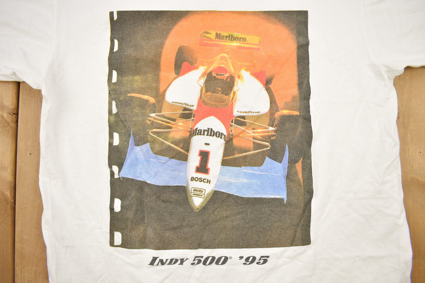 Vintage 1995 Marlboro Indy 500 Racecar Graphic T Shirt / Team Penske / Graphic Tee / Single Stitch / Made In USA