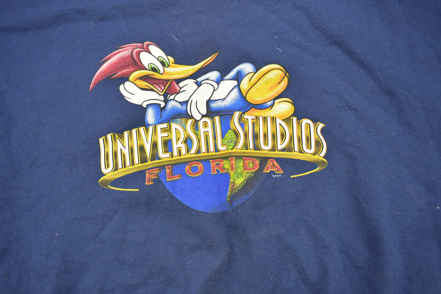 Vintage 1990s Woody the Woodpecker Universal Studios Florida Crewneck Sweatshirt / 90s Crewneck / Florida Sweater / Travel And Tourism