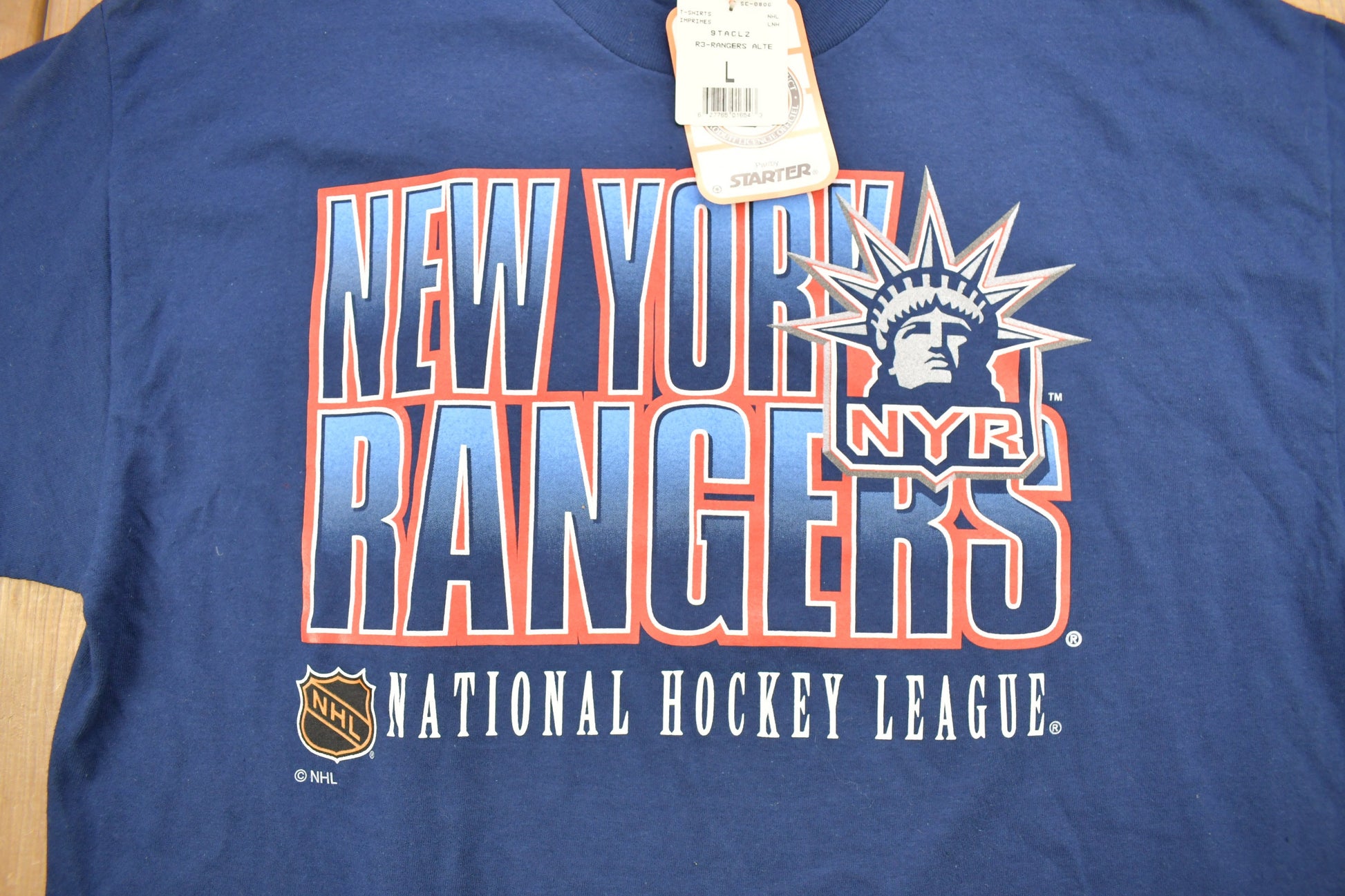Vintage 1990s Deadstock New York Rangers NHL Starter T-Shirt