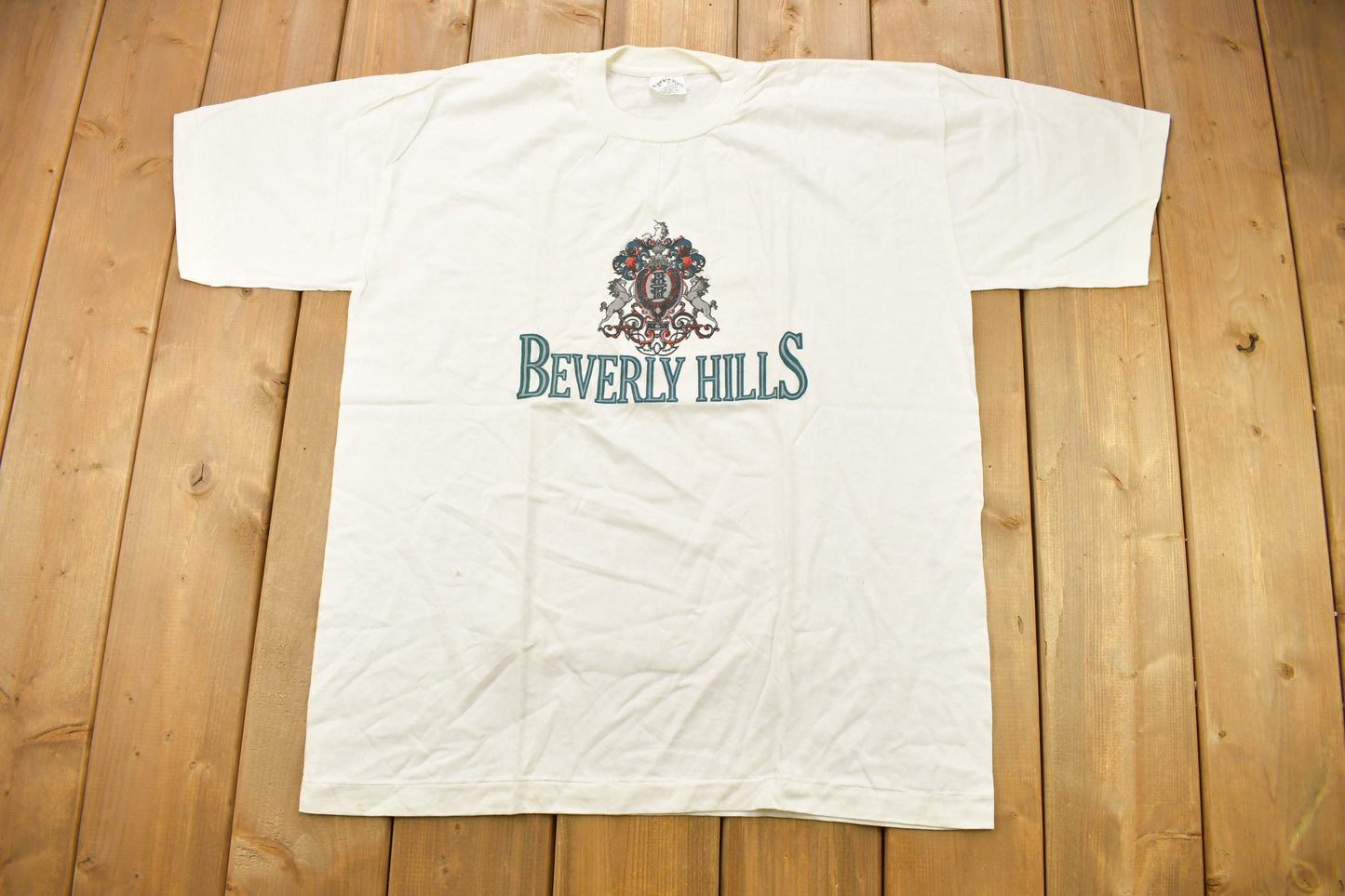 Vintage 1980s Beverly Hills California Souvenir T Shirt / Streetwear / Single Stitch / Vacation Tee / Travel T Shirt / Beverly Hills