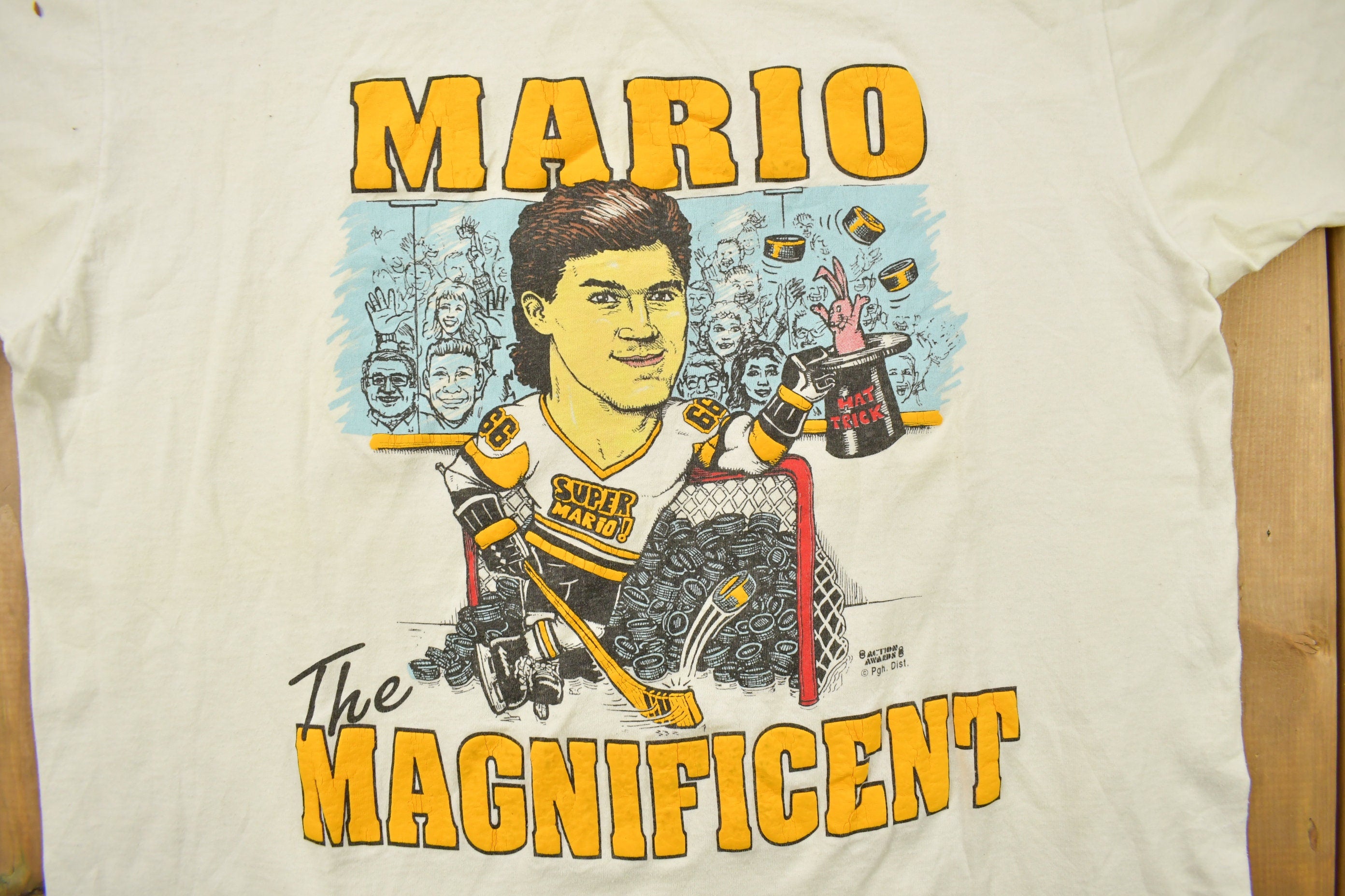 Vintage 1990s Mario Lemieux NHL Graphic T-Shirt