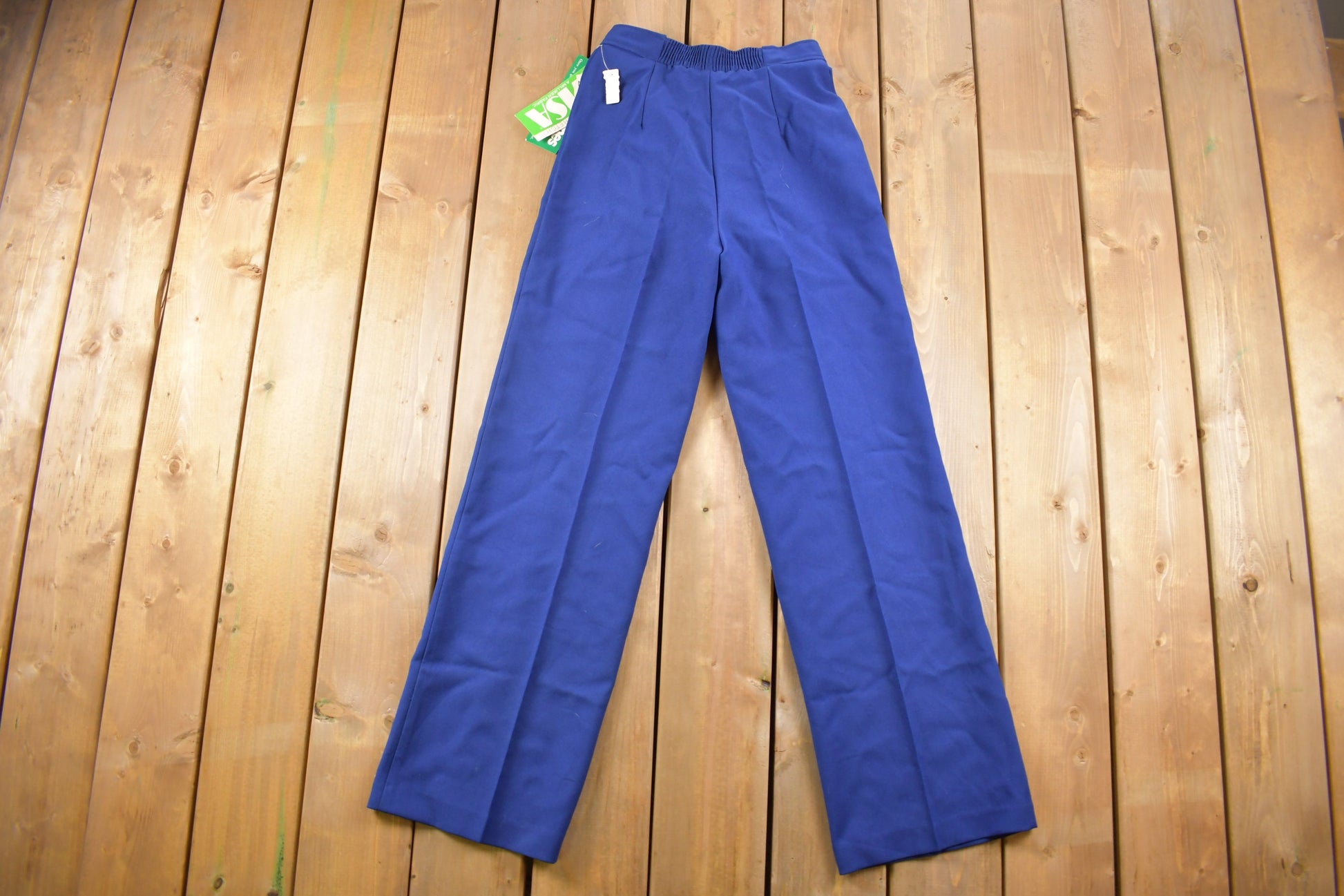Vintage 1970's Navy Dress Pant Trousers with Original Tags Size 26 x 30