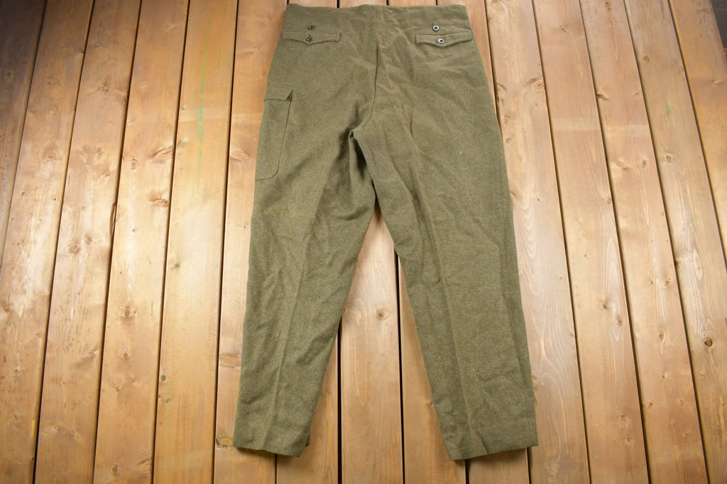 Vintage 1951 French Wool Trousers 38 x 32