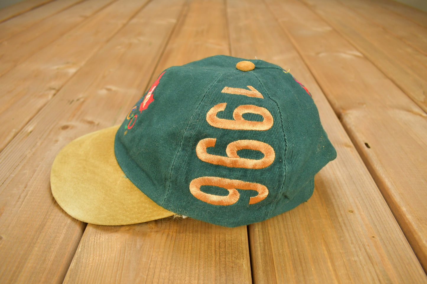 Vintage 1996 Atlanta Olympics 6 Panel Strap Back Hat / OSFA / 90s Snap Back / Vintage Hat / Embroidered / Paisley Brim