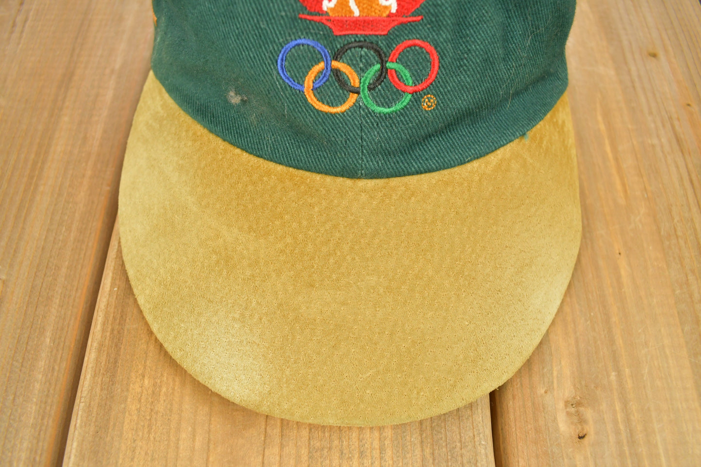 Vintage 1996 Atlanta Olympics 6 Panel Strap Back Hat / OSFA / 90s Snap Back / Vintage Hat / Embroidered / Paisley Brim