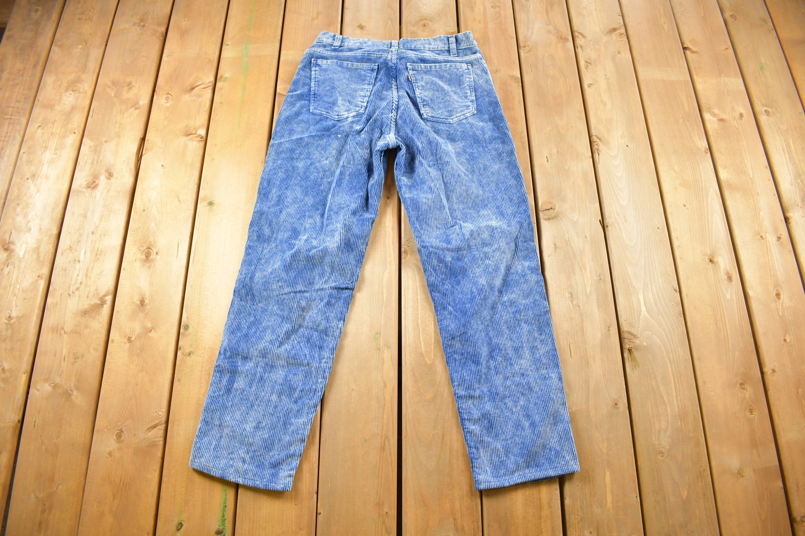 Vintage 1970s Levi's Blue Corduroy Pants Size 30 x 28