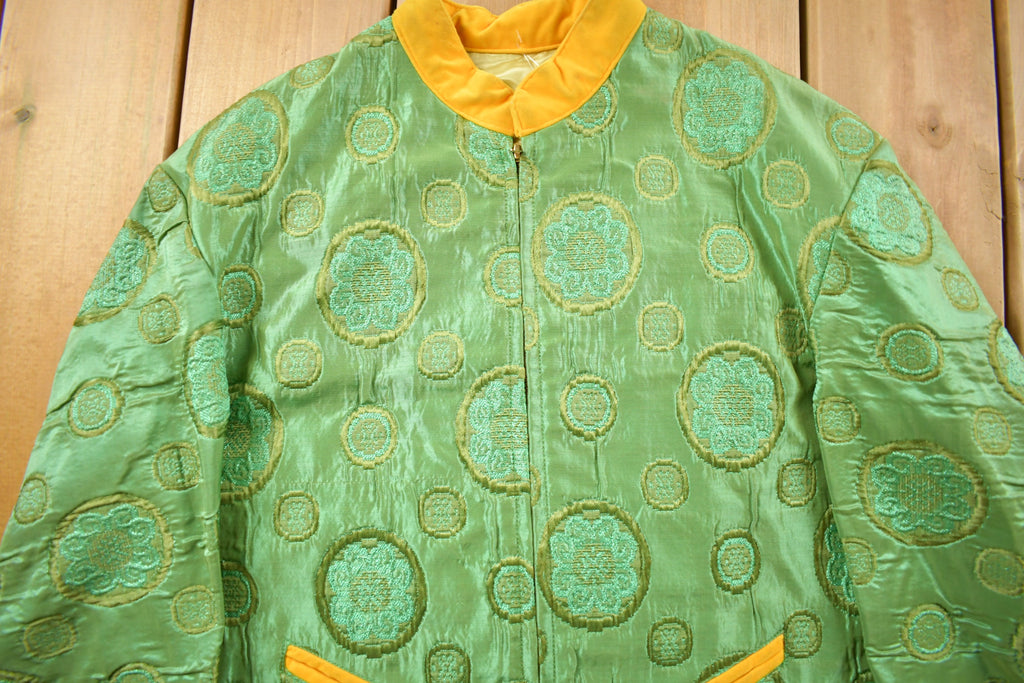 Vintage 1930 All Over Embroidered Abstract Smoking Jacket