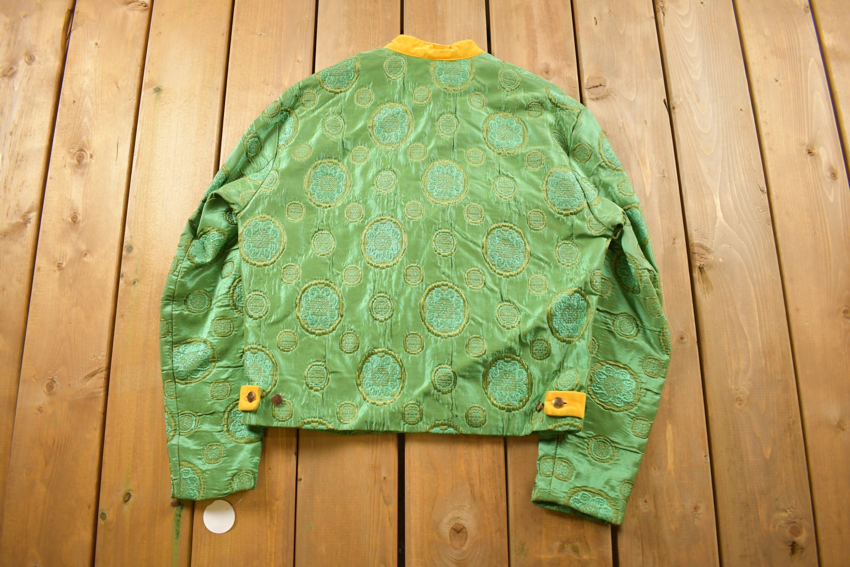 Vintage 1930 All Over Embroidered Abstract Smoking Jacket