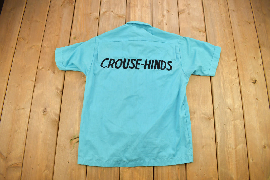 Vintage 1970s Crouse-Hinds Chain Stitched Bowling Shirt