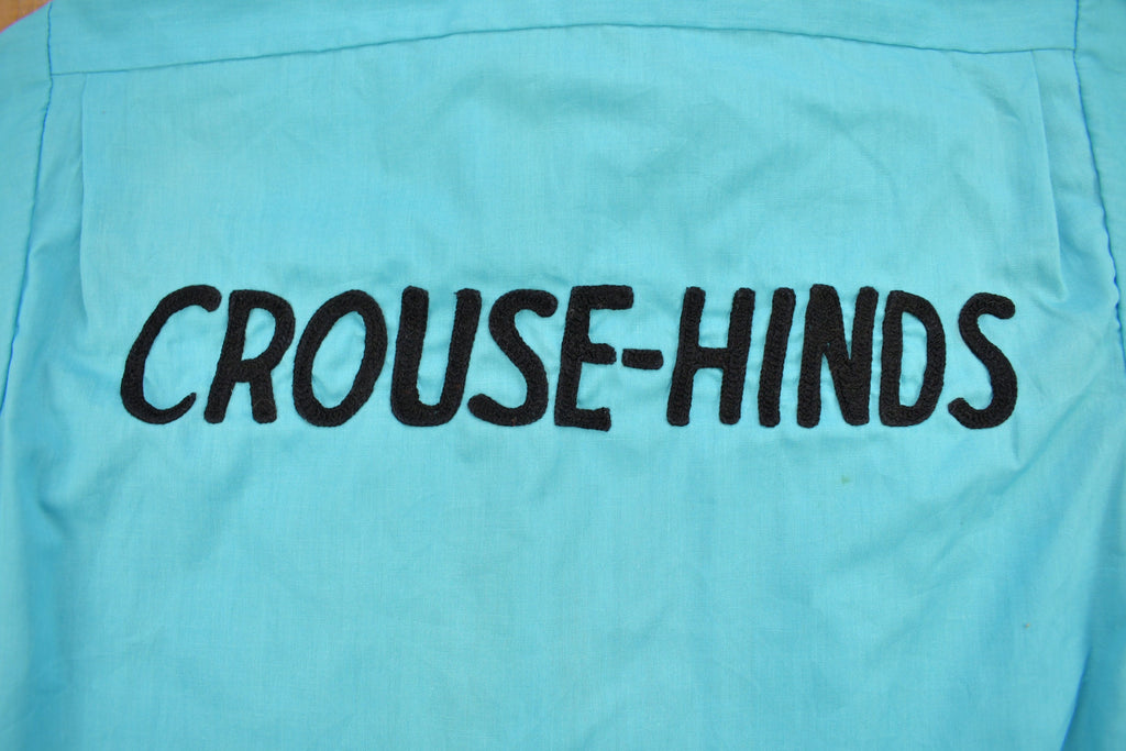 Vintage 1970s Crouse-Hinds Chain Stitched Bowling Shirt