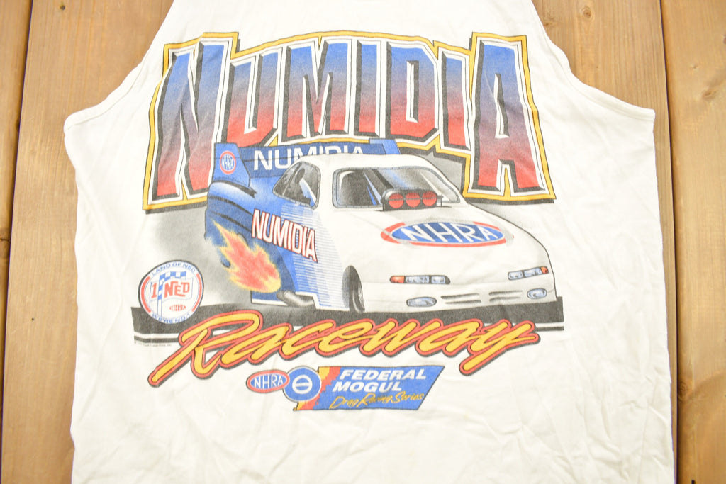 Vintage 1990s Numidia  Racing Graphic Tank Top Shirt