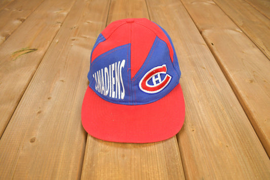 Vintage 1990s Montreal Canadiens Star Pattern Snap Back Hat