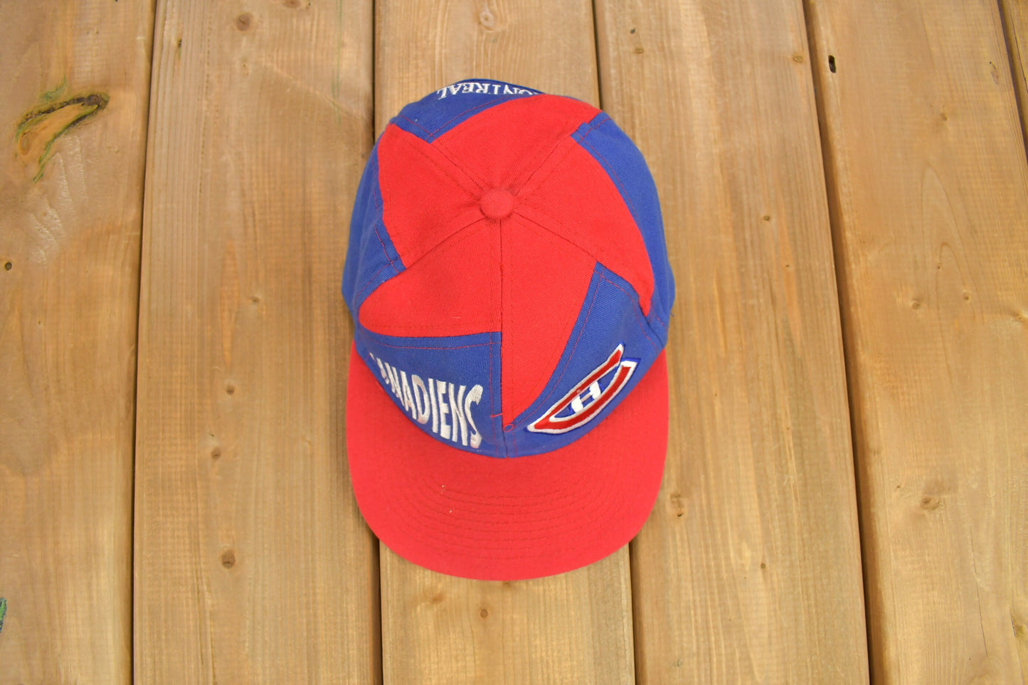 Vintage 1990s Montreal Canadiens Star Pattern Snap Back Hat