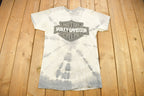 Vintage 1980s Barne's Harley Davidson Of Tampa Florida tie Dye T-Shirt