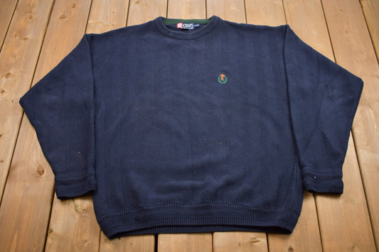 Vintage 1990s Polo Ralph Lauren Chaps Navy Blue Crewneck Sweatshirt / 90s Crewneck / Streetwear / Vintage Polo