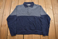 Vintage 1990s 100% Cotton Blank Quarter-Button Sweatshirt