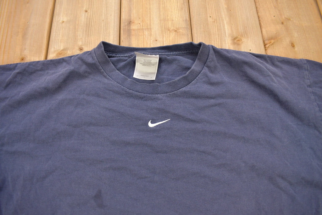 Vintage 1990s Nike Embroidered Middle Swoosh Long Sleeve Shirt