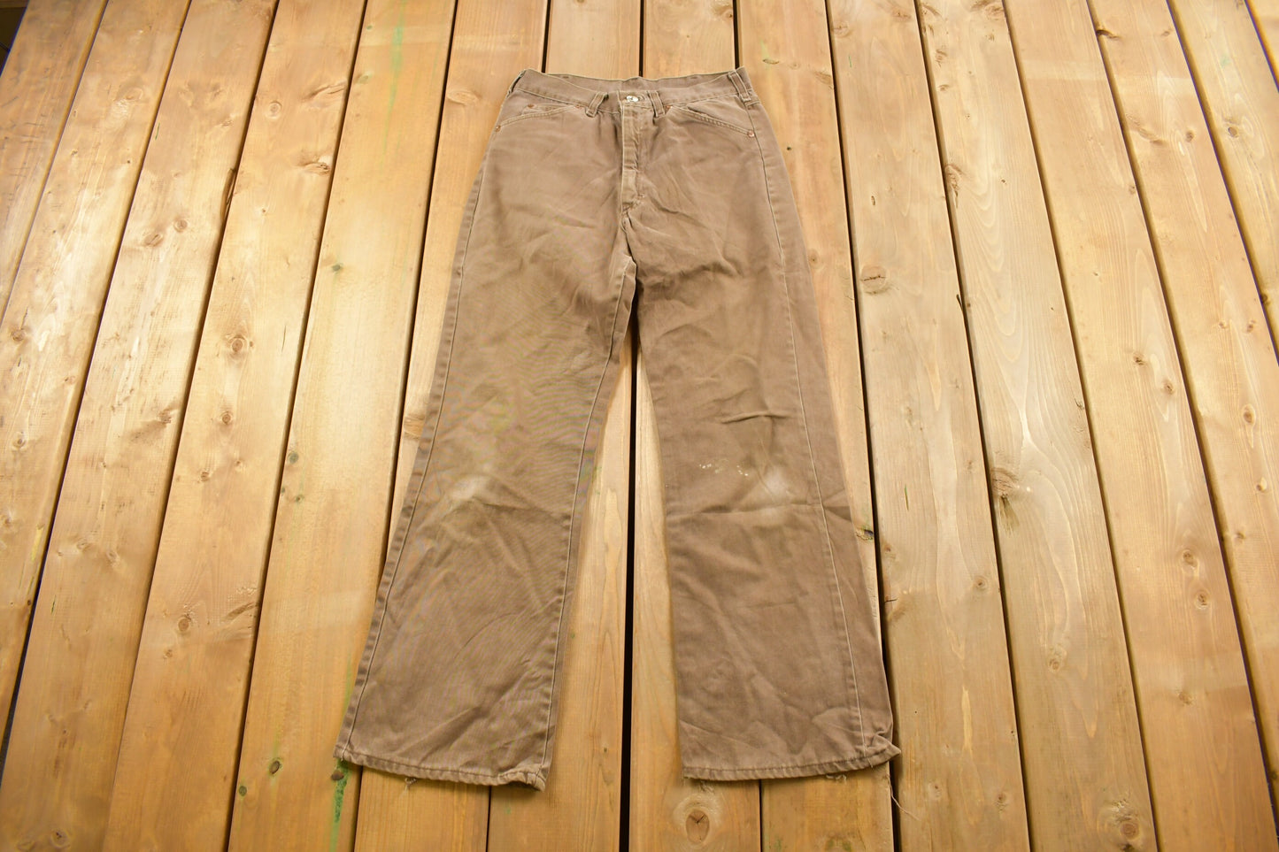 Vintage 1980s Faded Brown Pants Size 27 x 26 / American Vintage / Streetwear Fashion / Vintage Pants