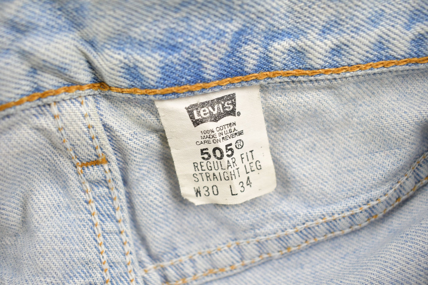 Vintage 1990s Levi's 505 Light Wash Denim Jeans Size 30 x 31 / Vintage Denim / Straight Leg / Vintage Denim / Made In USA / Vintage Levi's