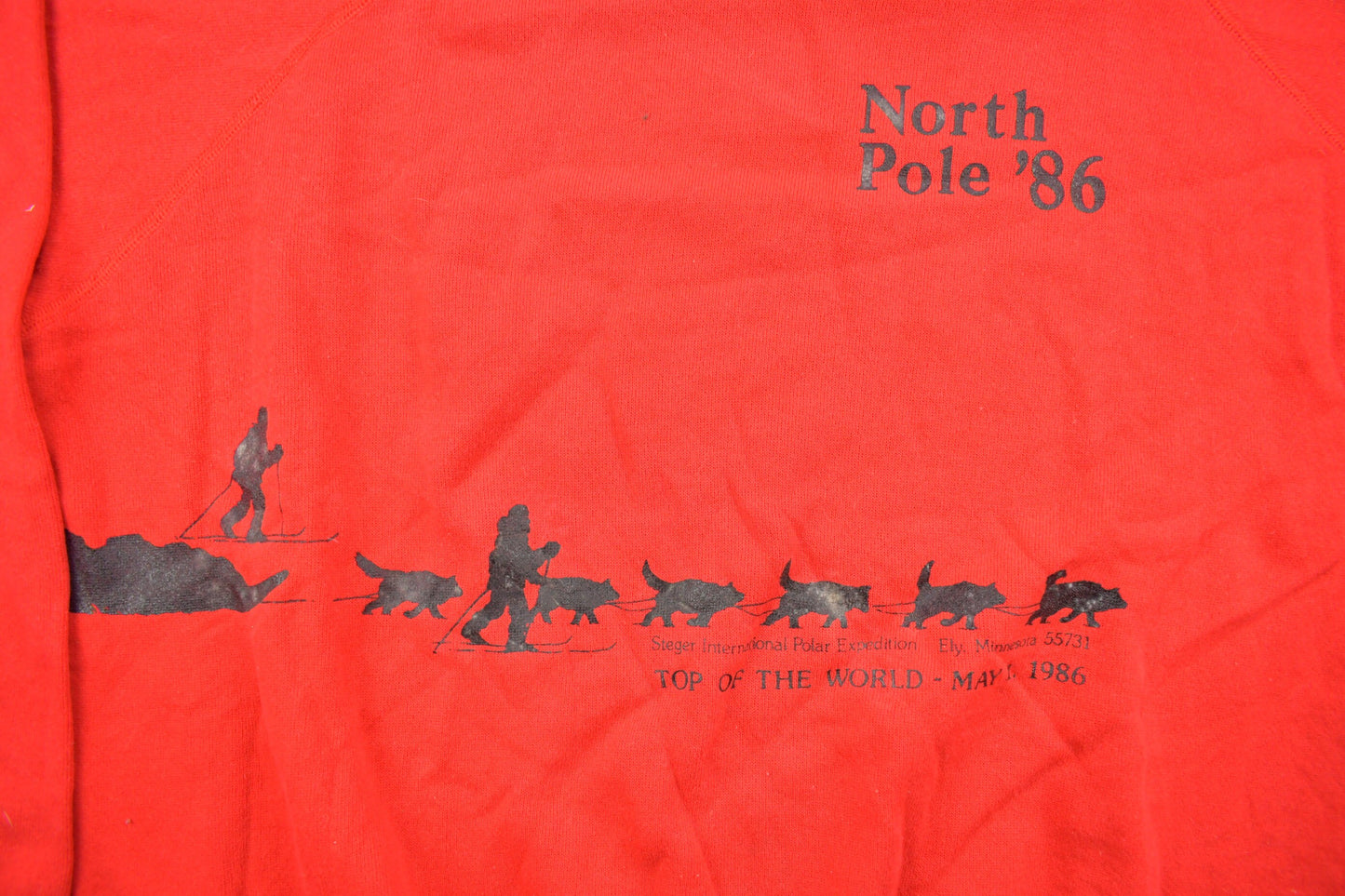 Vintage 1986 North Pole Made in USA Crewneck Sweatshirt / 90s Crewneck / Souvenir Sweater / Streetwear / Travel And Vacation