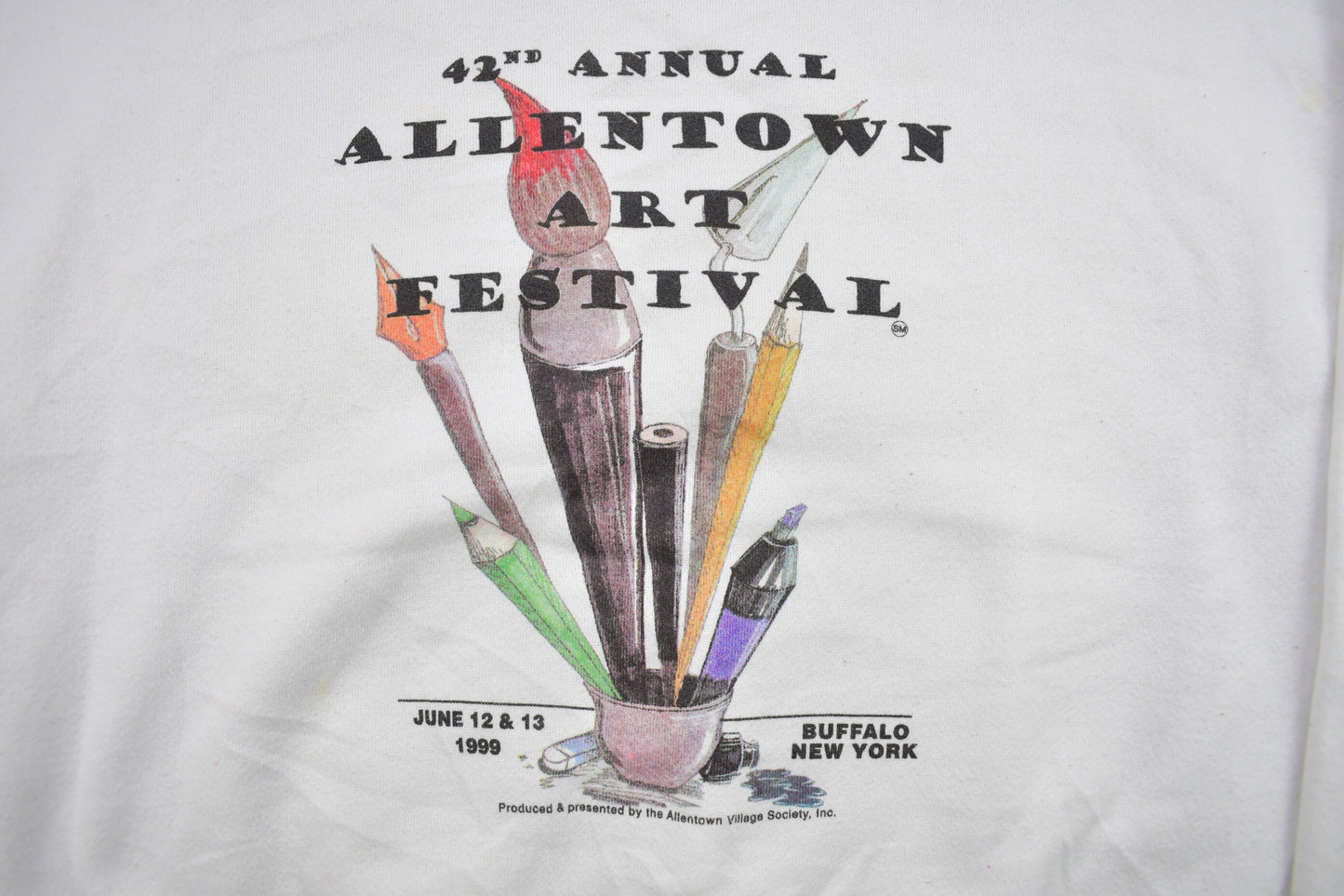 Vintage 1999 Allentown Art Festival Graphic Crewneck Sweatshirt / 90s Crewneck / Souvenir Sweater / Streetwear