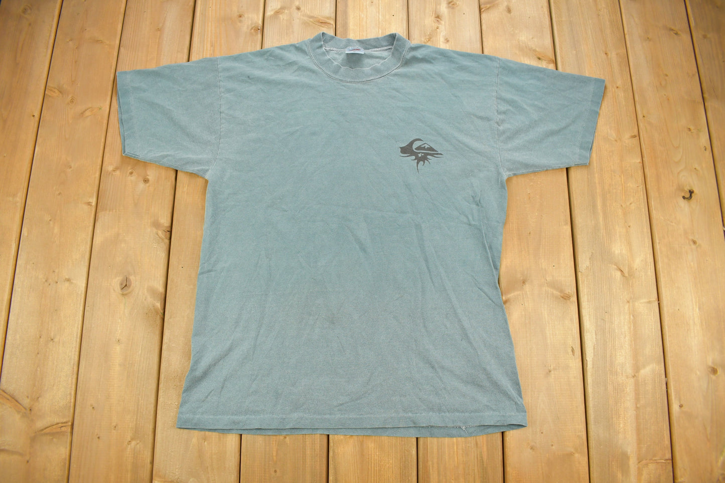 Vintage 1990s Quiksilver Graphic T Shirt / Vintage Skate Tee / Streetwear / Graphic Tee / Single Stitch / Made In USA