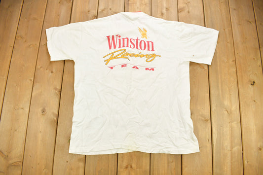 Vintage 1990s Winston Racing Team T-Shirt / Single Stitch / NASCAR Racing / Made in USA / 90s Streetwear / Sportswear