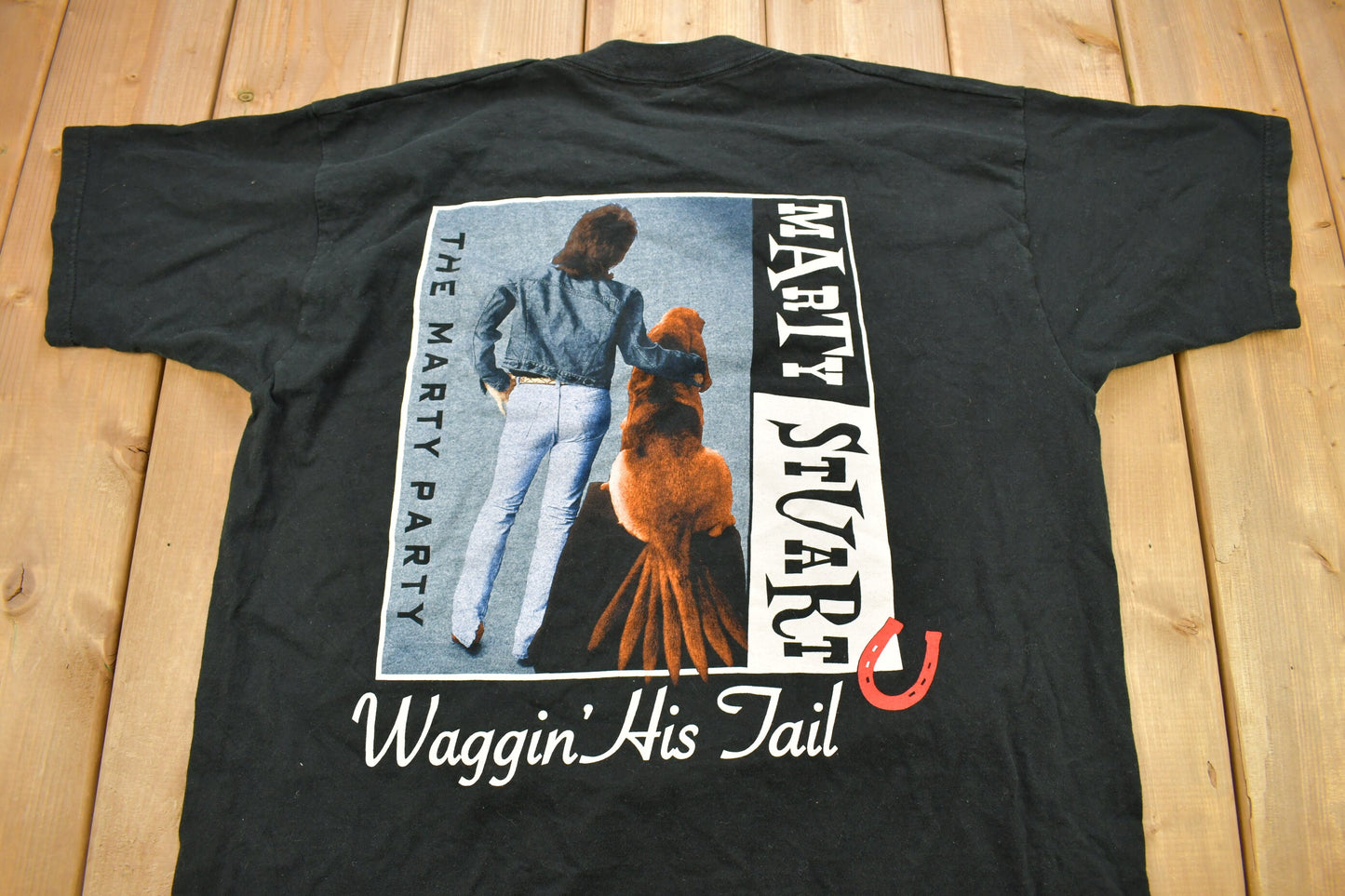 Vintage 1990s Marty Stuart The Marty Party Graphic Country Music T-Shirt / Streetwear / Country Music T Shirt / Size XL