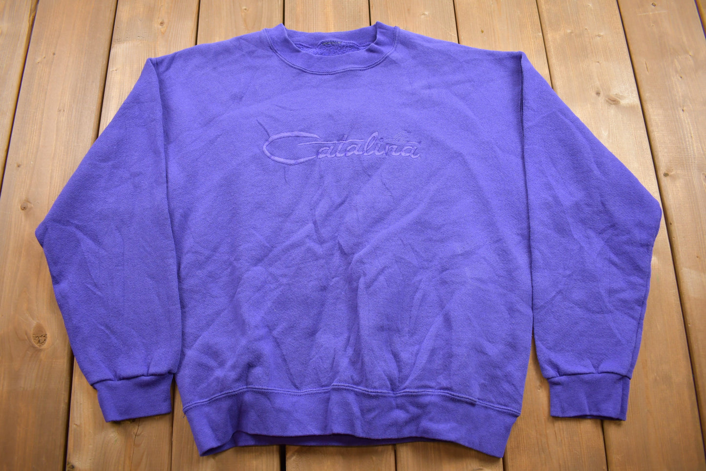 Vintage 1990s Catalina California Embroidered Crewneck Sweatshirt / 90s Crewneck / Souvenir Sweater / Streetwear / Travel And Vacation