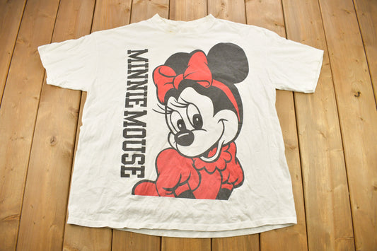 Vintage 1990s Minnie Mouse Double Sided T-Shirt / Size 4XL / Made In USA / 90s Graphic Tee / Cartoonist / Vintage Disney Designs