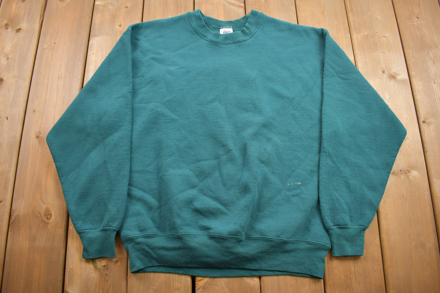 Vintage 1990s Blank Made in USA Cotton Crewneck Sweatshirt / 90s Crewneck / Made In USA / Essential / Streetwear / 90s Blank