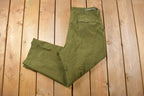 Vintage 1950s US Army Olive Green Cargo Pants Size 38