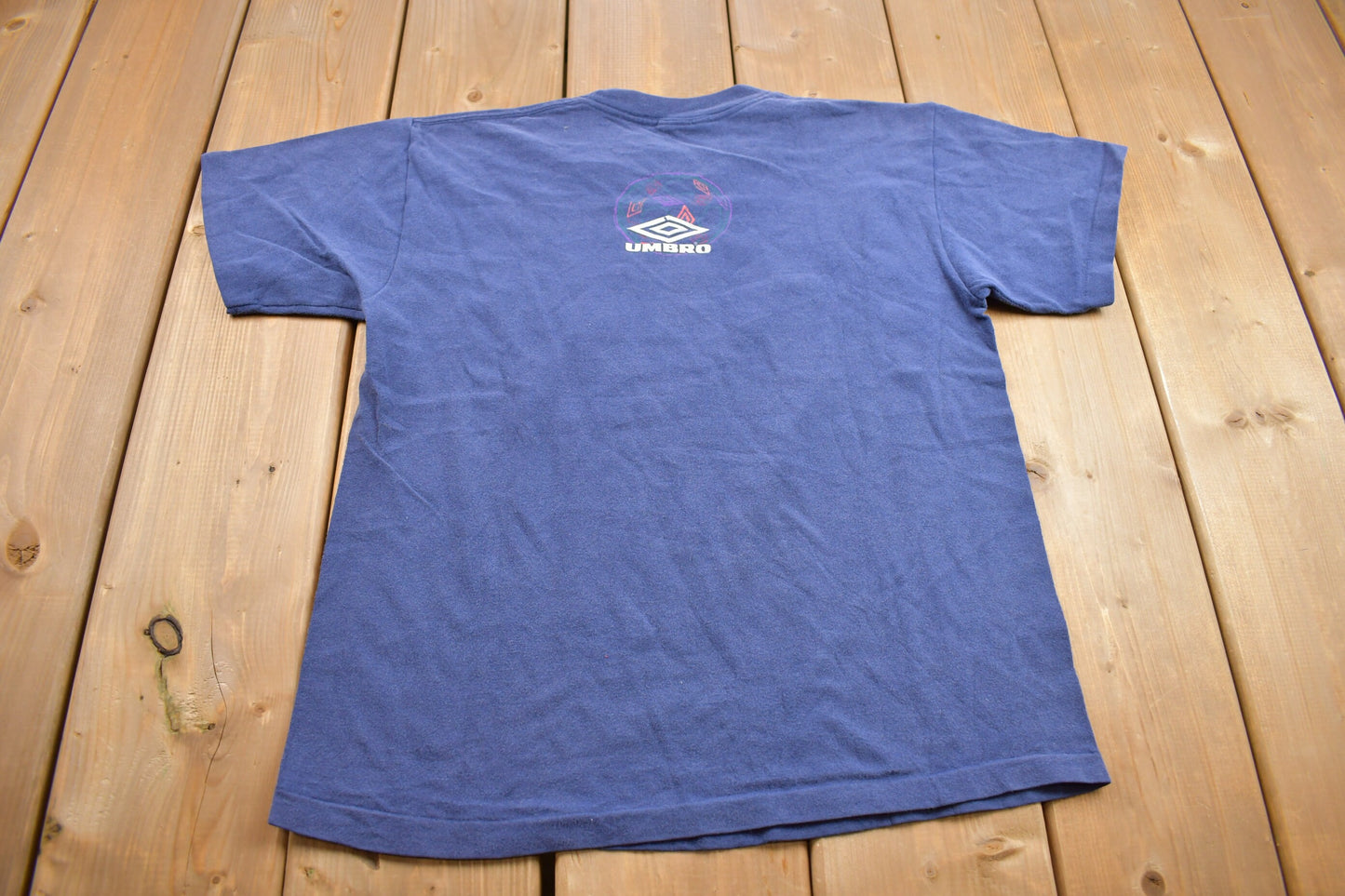 Vintage 1990s Youth Sized Umbro Logo Graphic T Shirt / Vintage T Shirt / Streetwear / Rare Vintage / Single Stitch / Made In USA